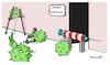 Cartoon: Mutanten-Schranke (small) by Pfohlmann tagged corona,coronavirus,mutation,pandemie,mutanten,mutationen,evolution,impfung,gesundheit,krankheit,immunität,immun,immunsystem,mensch,körper,homo,sapiens