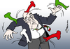 Cartoon: Napolitanos Stiefelchaos (small) by Pfohlmann tagged karikatur,cartoon,color,2013,italien,napolitano,präsident,staatspräsident,amtszeit,verlängerung,stiefel,chaos,regierung,regierungsbildung