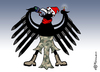 Cartoon: Nikolausadler (small) by Pfohlmann tagged karikatur,cartoon,2015,color,farbe,bundesadler,nikolaus,adler,beschluss,bundeswehr,bundestag,terror,kriegseinsatz,krieg,is,syrien,bundeswehreinsatz,auslandseinsatz,tornados,beteiligung,frankreich,hilfe,unterstützung,bitte,parlamentsbeschluss,parlament,abs