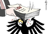 Cartoon: NSU Abschlussbericht (small) by Pfohlmann tagged karikatur,cartoon,color,farbe,2013,deutschland,nsu,untersuchungsausschuss,bericht,abschlussbericht,schlag,versagen,bundesadler,behörden,polizei,verfassungsschutz,geheimdienst,mordserie,rechtsextremismus,terrorismus