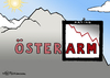 Cartoon: Österarm (small) by Pfohlmann tagged karikatur,color,farbe,2011,österreich,rating,ratingagentur,eurokrise,schuldenkrise,euro,eu,europa,berge,alpen,kurve,rahmen