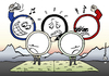 Cartoon: Olympia-Bewerbung (small) by Pfohlmann tagged olympia,olympiade,olympische,spiele,winterspiele,bewerbung,münchen,garmisch,partenkirchen,bauern,landwirte,grundstück,grundstücke,eigentümer,verkauf,bewerbergesellschaft,bayern