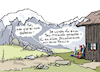 Cartoon: Promi-Gletscher (small) by Pfohlmann tagged gletscher,berge,gebirge,alpen,klimawandel,klimakrise,erderhitzung,sommer,hochsommer,hitze,rekordhitze,wanderer,wandern,prominente,milliardär,multimilliardäre,tech,usa,reich,superreiche,kühle,skifahren