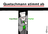 Cartoon: Quetschmann (small) by Pfohlmann tagged karikatur,cartoon,2016,color,farbe,deutschland,quetschmann,kretschmann,baden,württemberg,abstimmung,bundesrat,sichere,herkunftsländer,koalition,schwarz,grün,partei,grüne,zwickmühle,koalitionskrise,ministerpräsident,asylpolitik,asyl,flüchtlinge