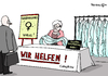 Cartoon: Quotenschutzanzug (small) by Pfohlmann tagged karikatur,cartoon,color,farbe,2014,deutschland,frauenquote,quote,hasselfeldt,csu,cdu,union,wirtschaft,unternehmen,führungskräfte,führungspositionen,belastung,ebola,virus,schutzanzug,epidemie,gefahr,seuche,krankheit,hilfe