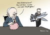 Cartoon: Raketen für Griechenland (small) by Pfohlmann tagged karikatur,color,farbe,2012,griechenland,schäuble,de,maiziere,verteidigungsminister,bundeswehrreform,einsparungen,patriot,patriots,raketen,kreta,bundeswehr,übungsgelände,sparkurs,sparschwein