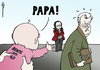 Cartoon: Rentenbalg (small) by Pfohlmann tagged karikatur,color,farbe,2012,deutschland,seehofer,csu,union,rente,67,nahles,spd,baby,kind,vater,vaterschaft,papa,rentenkürzung,rentenversicherung,demographie,alterung,rentenanspruch,länger,arbeiten,lebensarbeitszeit,rentenalter