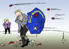 Cartoon: Rettungsschirm (small) by Pfohlmann tagged karikatur,color,farbe,2011,deutschland,westerwelle,guido,rettungsschirm,außenminister,kritik,libyen,einsatz,nato,fdp,euro,merkel,bundeskanzlerin,kanzlerin,eier,tomaten,schirm,regenschirm