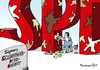 Cartoon: SchmuddelPutzDienst (small) by Pfohlmann tagged karikatur,cartoon,2014,color,farbe,deutschland,spd,schmuddel,putz,dienst,gabriel,edathy,affäre,kinderporno,kinderpornographie,parteivorsitzender,drogen,partei,putzdienst,putzen