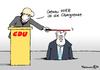 Cartoon: Seehofers Obergrenze (small) by Pfohlmann tagged karikatur,cartoon,2015,color,farbe,deutschland,cdu,parteitag,merkel,parteivorsitzende,seehofer,gastredner,csu,union,gast,obergrenze,begrenzung,bundeskanzlerin,flucht,flüchtlinge,flüchtlingskrise,asyl,leitantrag,revanche