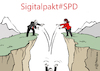 Cartoon: Sigitalpakt (small) by Pfohlmann tagged karikatur,cartoon,color,farbe,2018,deutschland,spd,groko,große,koalition,gabriel,nahles,außenminister,digitalpakt,sigitalpakt,tal,berge,ablösung,schulz,absetzung,wortbruch