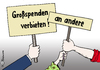 Cartoon: Spendenverbot (small) by Pfohlmann tagged karikatur,cartoon,color,farbe,2013,deutschland,bmw,quandt,parteispenden,spenden,cdu,union,transparency,international,korruption,bestechung,lobby,einflussnahme,parteien,großspenden,parteienfinanzierung