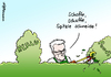 Cartoon: Spitzle schneide (small) by Pfohlmann tagged karikatur,cartoon,2016,color,deutschland,grüne,doppelspitze,abschaffung,vorstand,partei,kretschmann,ministerpräsident,wahlsieger,erfolg,erfolgsrezept,schaffe,spitzle,spitze,parteispitze,vorsitz,quote,hecke,baden,württemberg