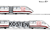 Cartoon: Stuttgart 21 Kosten (small) by Pfohlmann tagged karikatur,color,farbe,2011,deutschland,stuttgart,bahn,deutsche,bahnhof,21,ice,zug,kosten