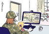 Cartoon: Telearbeit Bundeswehr (small) by Pfohlmann tagged karikatur,cartoon,color,farbe,2014,deutschland,von,der,leyen,telearbeit,telearbeitsplatz,homework,heimarbeit,auslandseinsätze,bundeswehr,familienfreundlichkeit,familienfreundlich,kita,kinderbetreuung,militär,krieg,kriegseinsatz,familienpolitik,truppe,vert