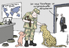 Cartoon: Tierpfleger Niebel (small) by Pfohlmann tagged karikatur,cartoon,color,farbe,2014,deutschland,niebel,entwicklungshilfeminister,entwicklungshilfe,posten,rheinmetall,job,rüstung,rüstungsfirma,rüstungsindustrie,panzer,leopard,marder,puma,tierpfleger,fdp,wechsel