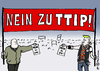Cartoon: TTIP Neins (small) by Pfohlmann tagged karikatur,cartoon,2016,color,farbe,deutschland,usa,eu,freihandelsabkommen,ttip,demonstrationen,demonstranten,links,rechts,einig,nein,zu,dir,widerstand,proteste,demo,großdemonstration,linke,rechte