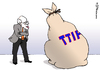 Cartoon: TTIP Sack (small) by Pfohlmann tagged karikatur,cartoon,2015,color,farbe,deutschland,eu,usa,ttip,freihandelsabkommen,lammert,norbert,cdu,bundestagspräsident,transparenz,katze,sack,information,nein,zunge,europa,wirtschaft,verhandlungen,geheim,bundestag,bundestagsabgeordnete,abgeordnete,parlame