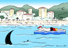 Cartoon: Türkischer Strand (small) by Pfohlmann tagged karikatur,cartoon,color,farbe,2017,deutschland,türkei,beziehung,spannungen,krise,eskalation,hai,strand,urlaub,reisewarnung,tourismus,touristen