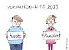 Cartoon: Vornamen-Hits (small) by Pfohlmann tagged kinder,kindergrundsicherung,armut,vornamen,chancengleichheit,bildung,ernährung,kosten,profit,rendite,kostas,familie,kindheit,kapitalismus,fachkräfte,fachkräftemangel,arbeitsmarkt,menschenwürde