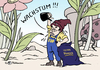 Cartoon: WACHSTUM!!! (small) by Pfohlmann tagged karikatur,color,farbe,2012,deutschland,fdp,vorsitzender,rösler,parteivorsitzender,grundsatzprogramm,umfragetief,wachstum,freiheit,programm,slogan,wahlspruch,gartenzwerg,blumen,garten,käfer,zwerg,gießen,gießkanne,dünger