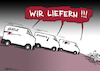 Cartoon: Wir liefern! (small) by Pfohlmann tagged karikatur,cartoon,color,farbe,2017,global,spanien,barcelona,terror,terroristen,anschlag,attentat,lieferwagen,transporter,menschenmenge,liefern,lieferanten,horror,schmerz,tod,touristen,tote,opfer,is,lieferservice,konsumgesellschaft,konsum