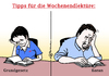 Cartoon: Wochenendlektüre (small) by Pfohlmann tagged karikatur,cartoon,2016,color,farbe,deutschland,afd,zentralrat,der,muslime,frauke,petry,treffen,mazyek,vorsitzender,gespräch,austausch,lektüre,wochenende,lesen,koran,grundgesetz,religionsfreheit,islam,islamfeindlichkeit,islamophobie,bücher,verband,vertretu