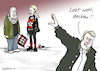 Cartoon: Zecken lebt wohl (small) by Pfohlmann tagged karikatur,cartoon,color,farbe,2019,deutschland,afd,poggenburg,rechts,links,austritt,partei,zecken,linksextrem,antifa,linksruck,gauland,weidel,abschied,neugründung