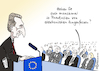 Cartoon: Zungenfessel (small) by Pfohlmann tagged karikatur,cartoon,2017,color,farbe,eu,oettinger,kommissar,beförderung,haushalt,personalwesen,zungenfessel,fußfessel,elektronische,sicherheitspolitik,rassismus,homophobie,schlitzaugen,rede