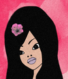 Cartoon: Girl with flower (small) by NITA tagged illustration