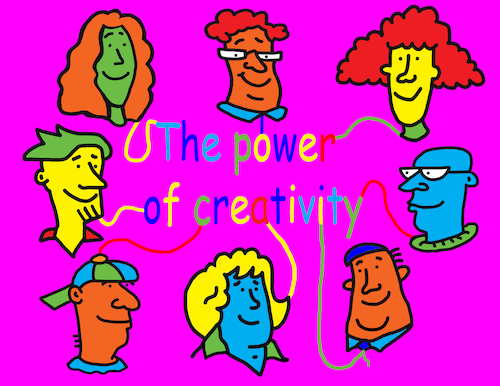 Cartoon: creativity Kreativität (medium) by sabine voigt tagged creativity,kreativität,gemeinschaft,interdependens,teamwork,workflow,albeit,gruppe,gruppenarbeit,vernetzung,computer,online,netzwerk