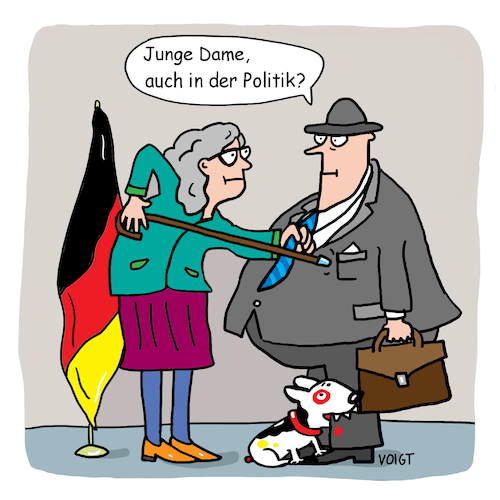 Cartoon: Frauen in der Politik (medium) by sabine voigt tagged politik,frauen,gleichstellung,gender,quote,männer,parteien,deutschland,kultur,arroganz,frauenrechte,frauentag
