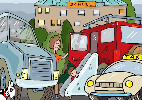  Schule SUV (medium) by sabine voigt tagged schule,suv,mutter,taxi,unterricht,fahrdienst,fahrgemeinschaft,kinder,schulweg,verkehr,selbstständig,grundschule,autos
