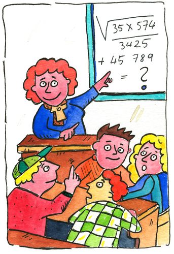 Cartoon: schule unterricht  klasse lehrer (medium) by sabine voigt tagged schule,unterricht,klasse,lehrer