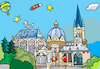 Cartoon: Aachen Dom (small) by sabine voigt tagged aachen,dom,kirche,karl,tourismus,stadt,religion