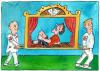Cartoon: Fussball Theater (small) by sabine voigt tagged fussball