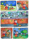 Cartoon: gassi gehen (small) by sabine voigt tagged hund,gassi,spatziergang,natur