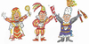 Cartoon: Karneval (small) by sabine voigt tagged karneval,köln,kölsch,dreigestin,rhein