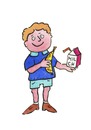 Cartoon: pause schule (small) by sabine voigt tagged pause,schule,schulbrot,pausenbrot,ernährung,gesundheit,erziehung,kindergarten