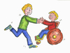Cartoon: rollstuhl behinderung (small) by sabine voigt tagged rollstuhl,behinderung,inklusion,gleichberechzigung,kinder,schule,intrgration