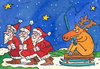 Cartoon: weihnachten weihnachtsmann (small) by sabine voigt tagged weihnachten,weihnachtsmann,schlitten,schnee,winter