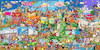 Cartoon: Wimmelbild Inklusion (small) by sabine voigt tagged wimmelbild,inklusion,rollstuhl,blind,sehbehinderung,behinderung,förderschule,schule