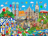 Cartoon: Wimmelbild München (small) by sabine voigt tagged wimmelbild,münchen,bayern,bierzelt,oktoberfest,bayer,fussball,brezel,tourismus,deutschland,stadt,hofbräuhaus,liebfrauen,kirche,weißwurst,bier,brauchtum