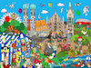 Cartoon: Wimmelbild München (small) by sabine voigt tagged wimmelbild,münchen,bayern,bierzelt,oktoberfest,bayer,fussball,brezel,tourismus,deutschland,stadt,hofbräuhaus,liebfrauen,kirche,weißwurst,bier,brauchtum