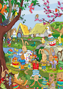 Cartoon: Wimmelbild Ostern (small) by sabine voigt tagged wimmelbild,ostern,osterhase,ostereier,eier,hase,hasen,anmalen,frühling,wiese,tiere,fest,christentum,auferstehung,jesus,kirche,kinder