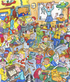 Cartoon: wimmelbild schule (small) by sabine voigt tagged wimmelbild,schule,klasse,unterricht,klassenzimmer,deutschland,deutsch