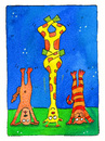 Cartoon: yoga meditation (small) by sabine voigt tagged yoga,meditation,entspannung,asana,kopfstand