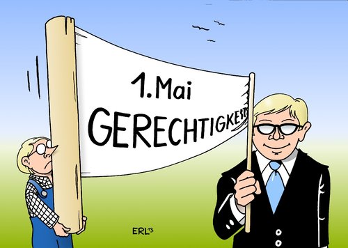 Cartoon: 1.Mai (medium) by Erl tagged erster,mai,gerechtigkeit,arbeit,armut,reichtum,arm,reich,schere,verteilung,ungerecht,last,tragen,erster,mai,gerechtigkeit,arbeit,armut,reichtum,arm,reich,schere,verteilung,ungerecht,last,tragen