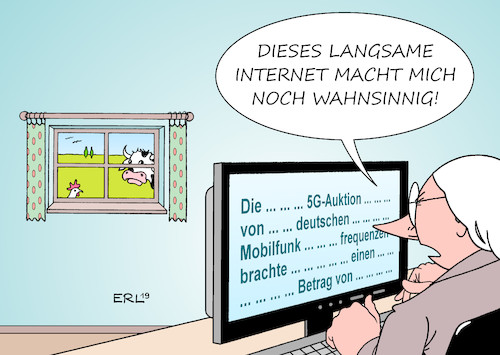 Cartoon: 5G-Auktion (medium) by Erl tagged politik,technologie,mobilfunk,frequenzen,5g,auktion,versteigerung,netzanbieter,netzausbau,deutschland,mangelhaft,funkloch,langsames,internet,zukunft,autonomes,fahren,smart,home,stadt,land,karikatur,erl,politik,technologie,mobilfunk,frequenzen,5g,auktion,versteigerung,netzanbieter,netzausbau,deutschland,mangelhaft,funkloch,langsames,internet,zukunft,autonomes,fahren,smart,home,stadt,land,karikatur,erl