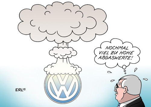 Cartoon: Abgaswerte (medium) by Erl tagged vw,volkswagen,autobauer,auto,diesel,usa,abgaswerte,manipulation,betrug,martin,winterkorn,absatzmarkt,abgastest,prüfung,prüflabor,labor,software,gau,supergau,atompilz,karikatur,erl,vw,volkswagen,autobauer,auto,diesel,usa,abgaswerte,manipulation,betrug,martin,winterkorn,absatzmarkt,abgastest,prüfung,prüflabor,labor,software,gau,supergau,atompilz,karikatur,erl